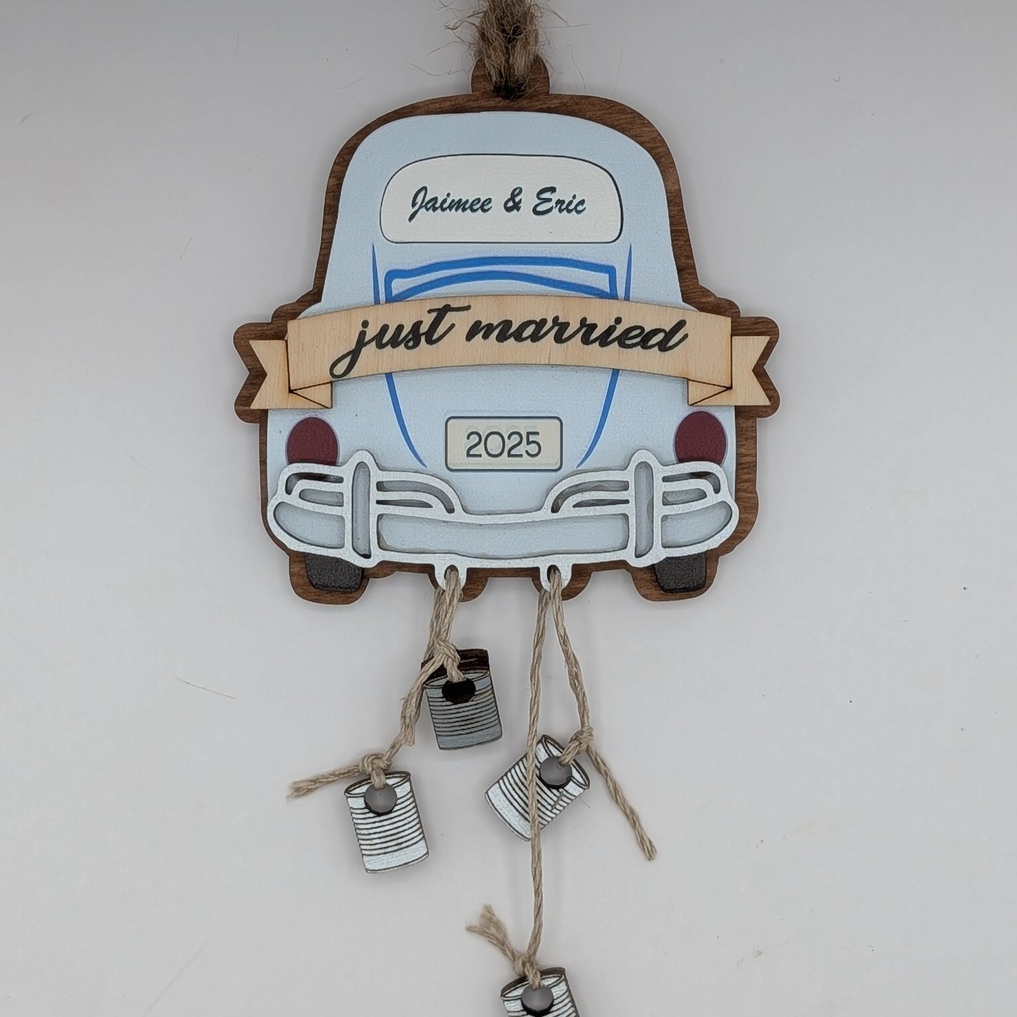 Just Married Christmas ornament