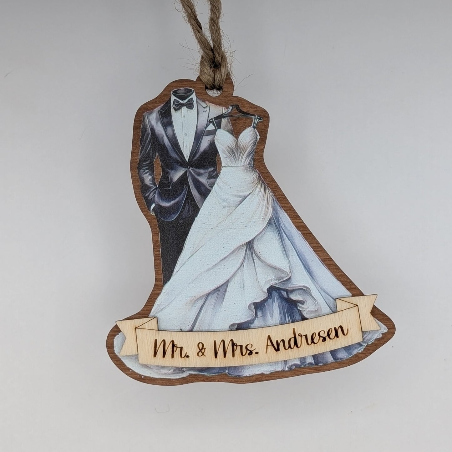 Bride and Groom Christmas Ornament