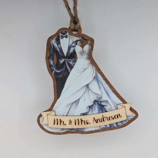 Bride and Groom Christmas Ornament