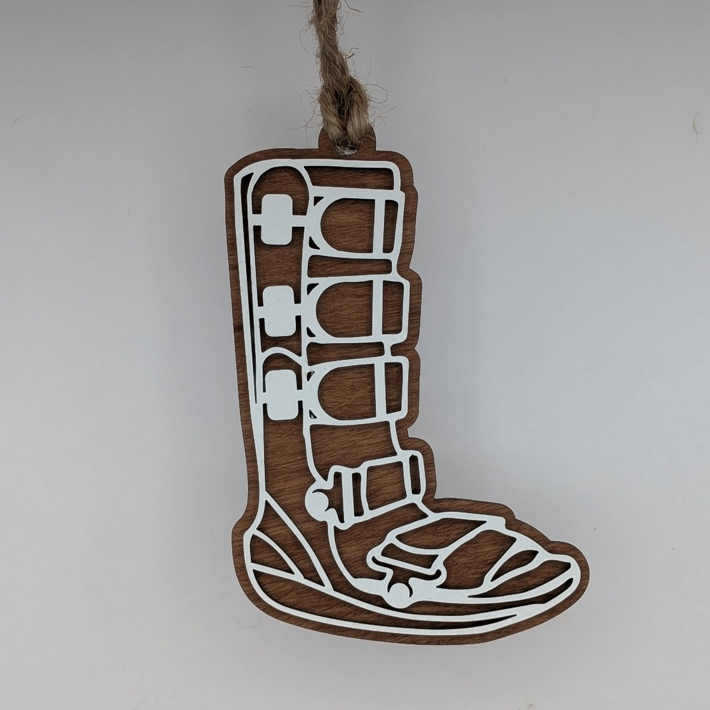 Walking Boot Christmas Ornament