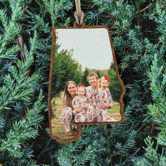 CUSTOM PHOTO Alabama Christmas Ornament