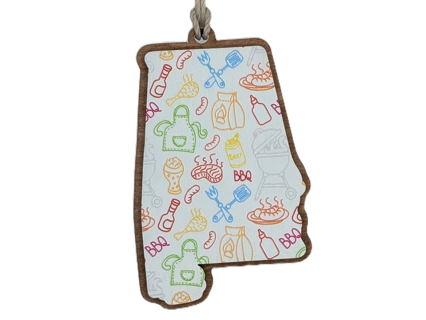 Alabama BBQ Christmas Ornament