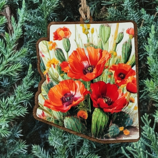 Arizona Poppy Flower Ornament