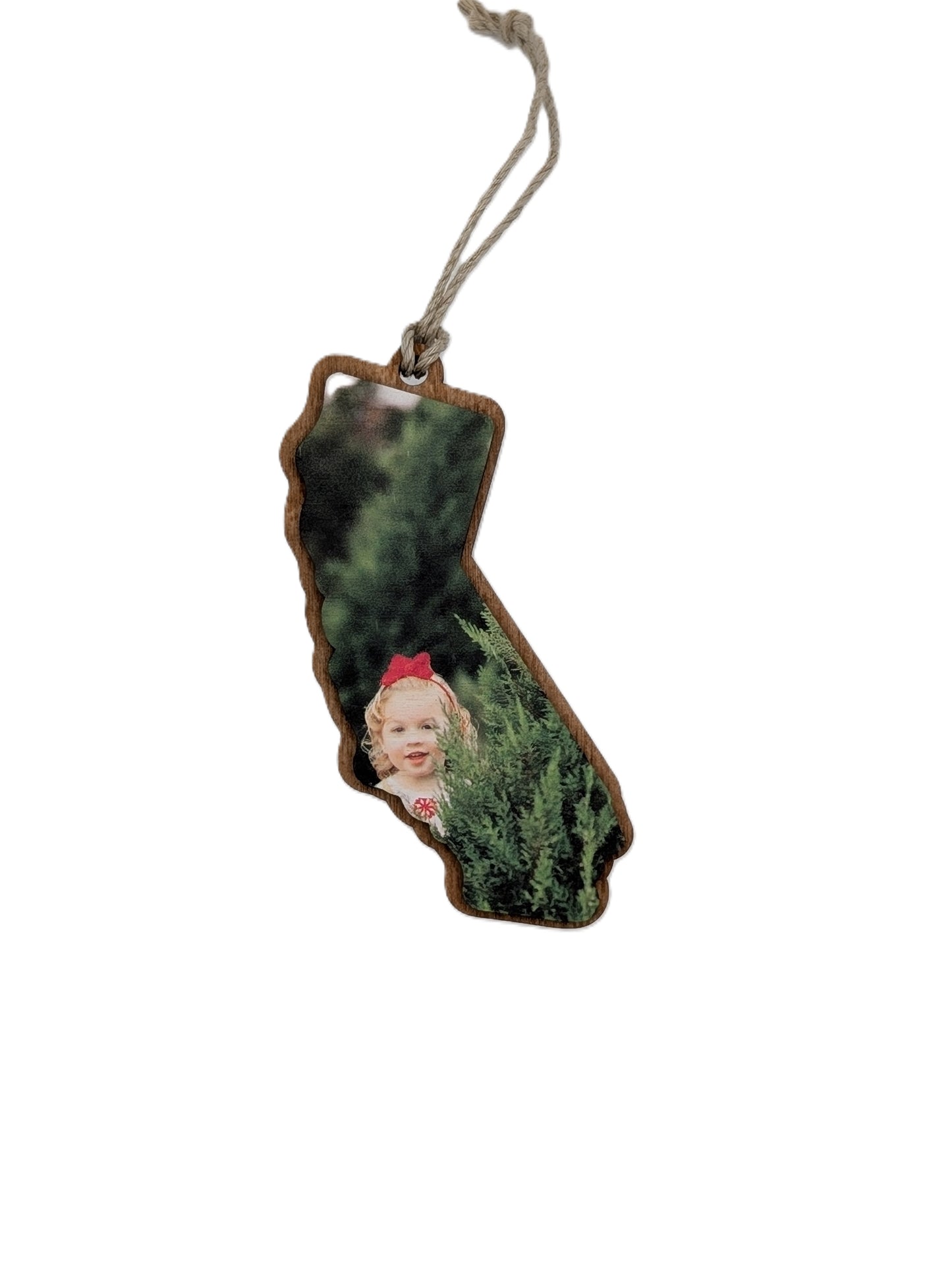 CUSTOM PHOTO California Christmas Ornament