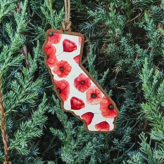 California Red Poppy Ornament