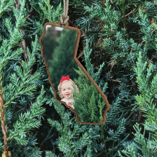 CUSTOM PHOTO California Christmas Ornament