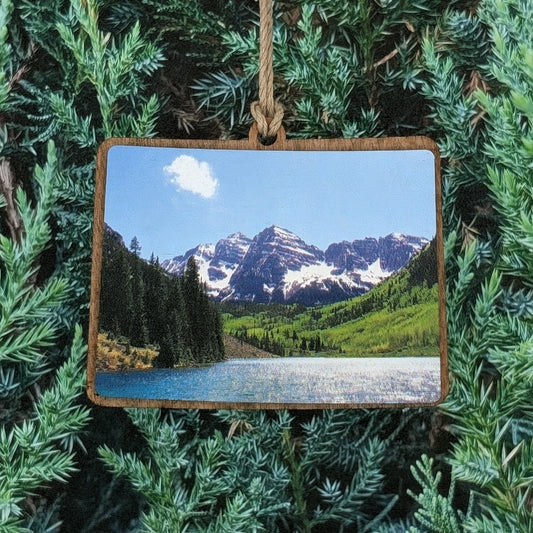 Colorado Mountain Lake Maroon Bells Ornament