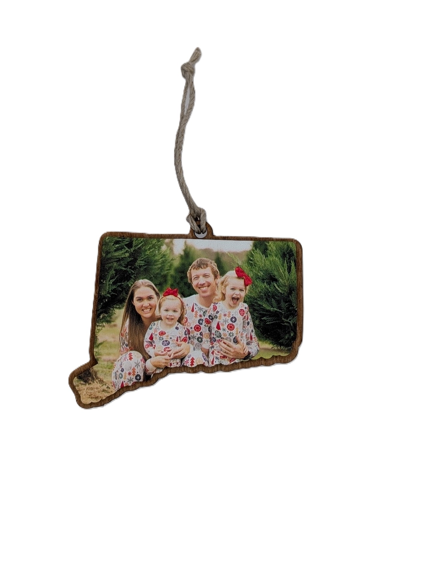 CUSTOM PHOTO Connecticut Christmas Ornament
