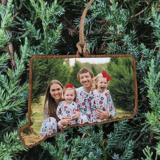 CUSTOM PHOTO Connecticut Christmas Ornament