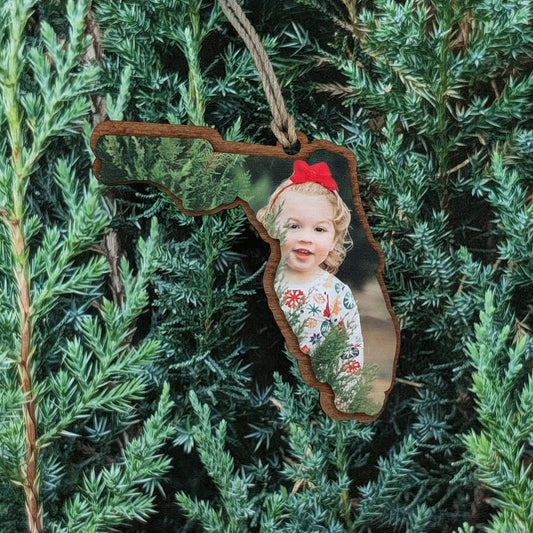 CUSTOM PHOTO Florida Christmas Ornament