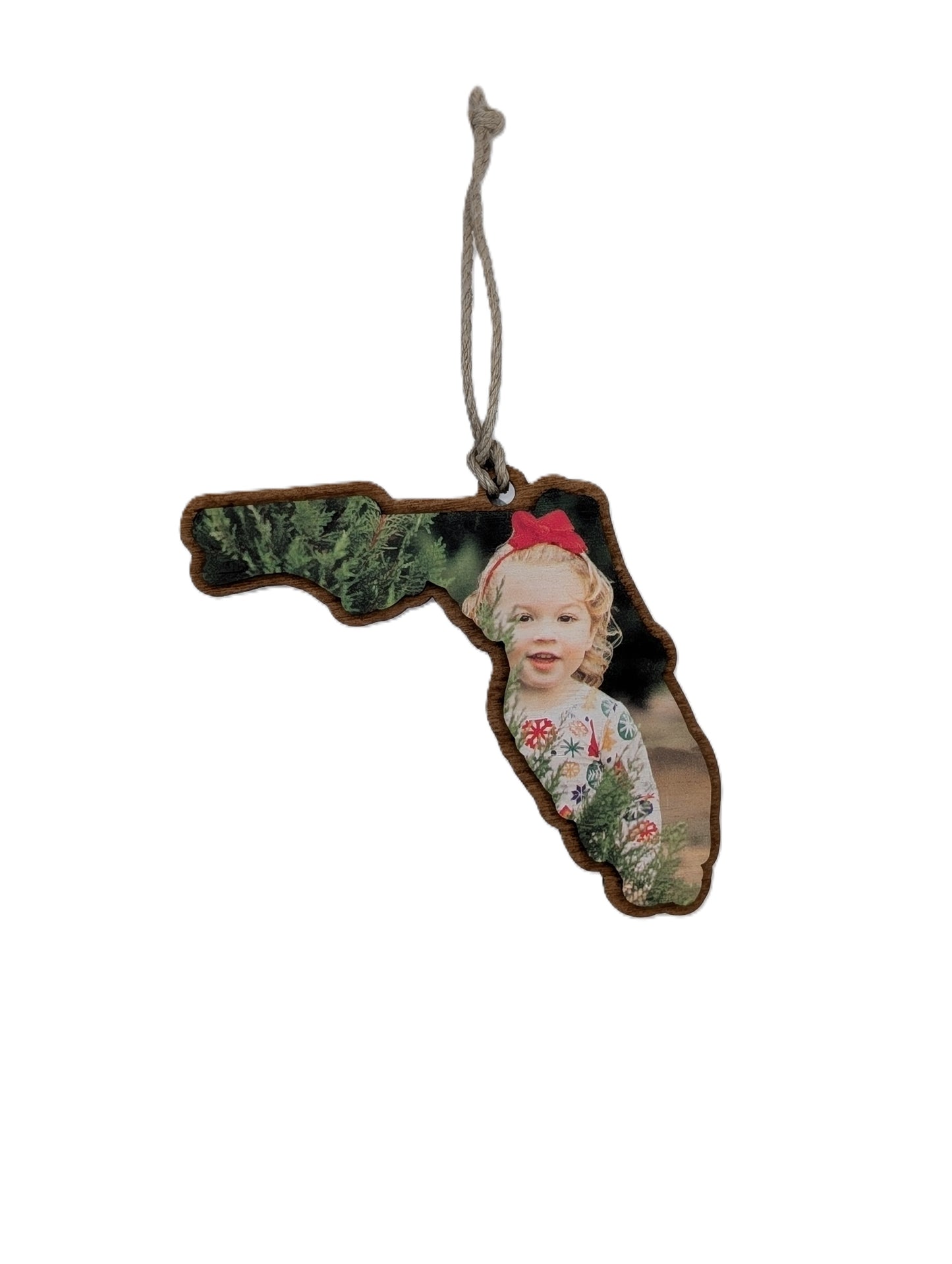 CUSTOM PHOTO Florida Christmas Ornament