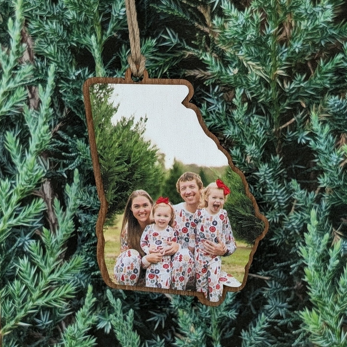 CUSTOM PHOTO Georgia Christmas Ornament