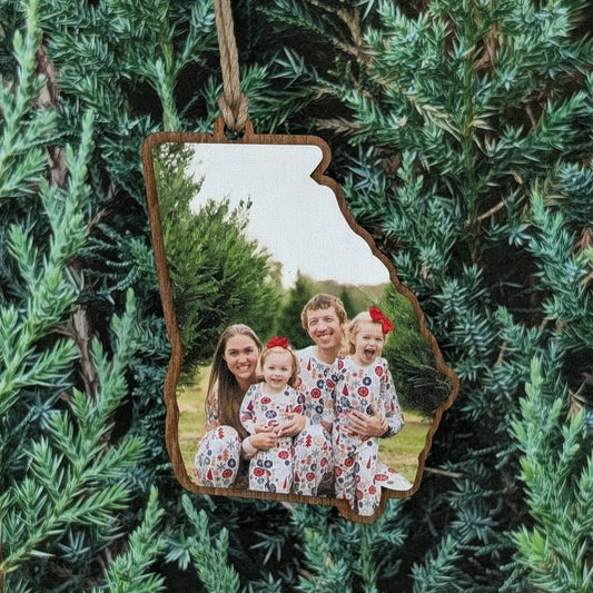 CUSTOM PHOTO Georgia Christmas Ornament