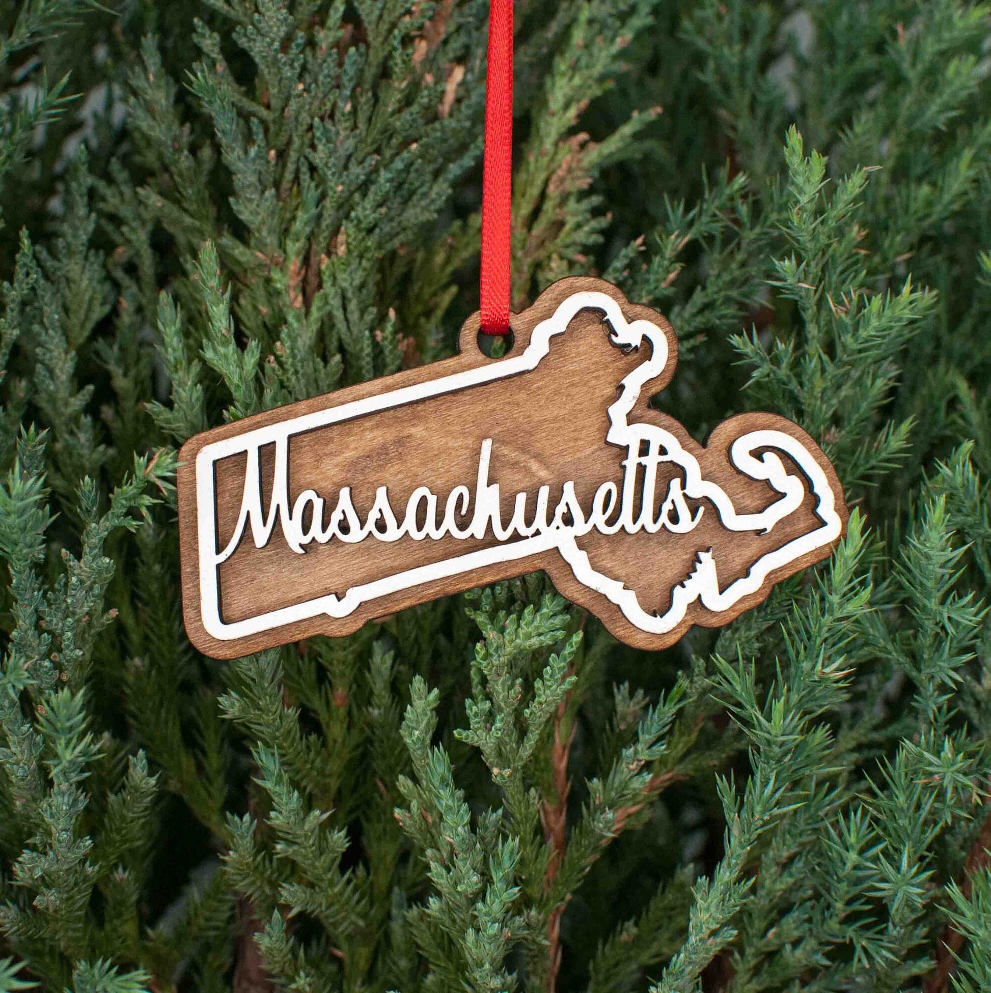 Massachusetts Christmas Ornament