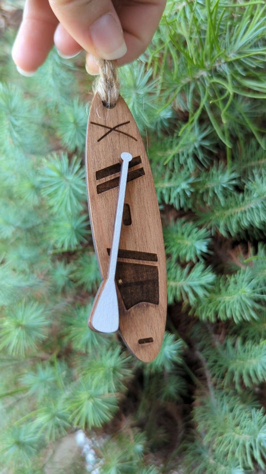 Stand Up Paddle Board Christmas Ornament, Board and paddle