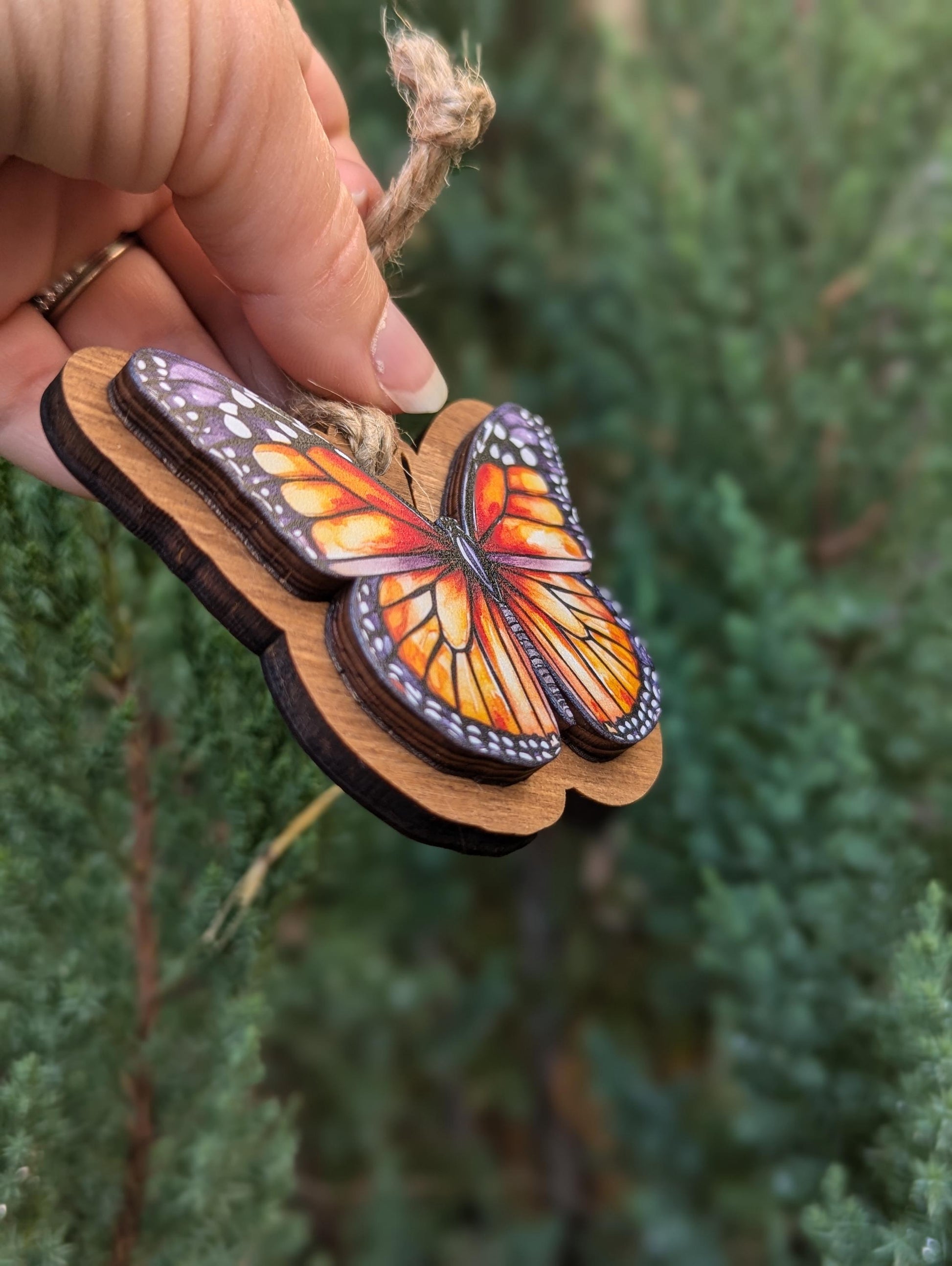 Monarch Butterfly Christmas Ornament