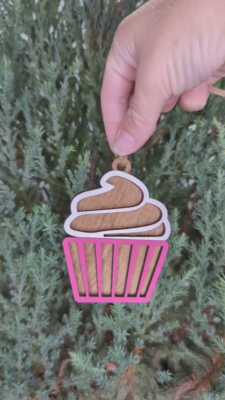 Cupcake Christmas Ornament