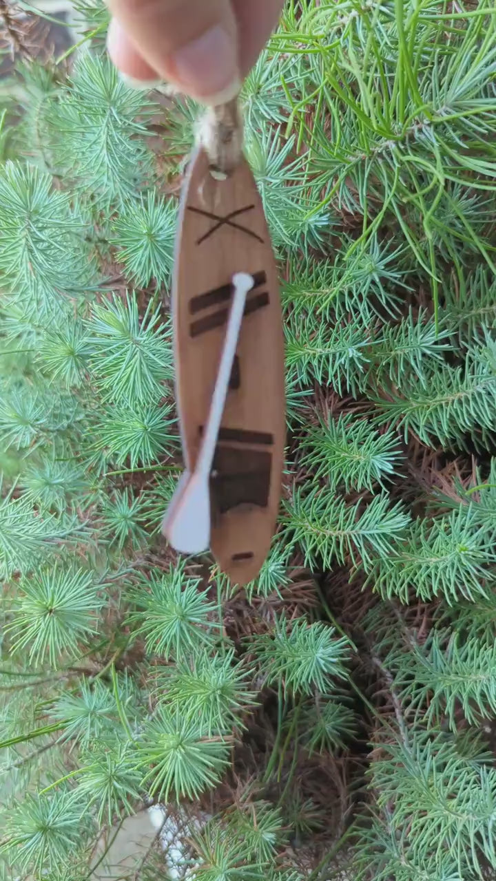 Stand Up Paddle Board Christmas Ornament, Board and paddle
