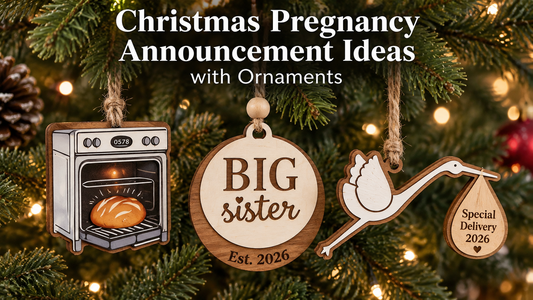 Christmas Pregnancy Announcement Ideas with Ornaments
