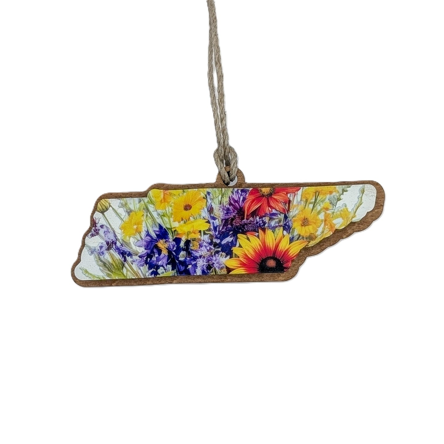 Tennessee Wildflower Wooden Christmas Ornament