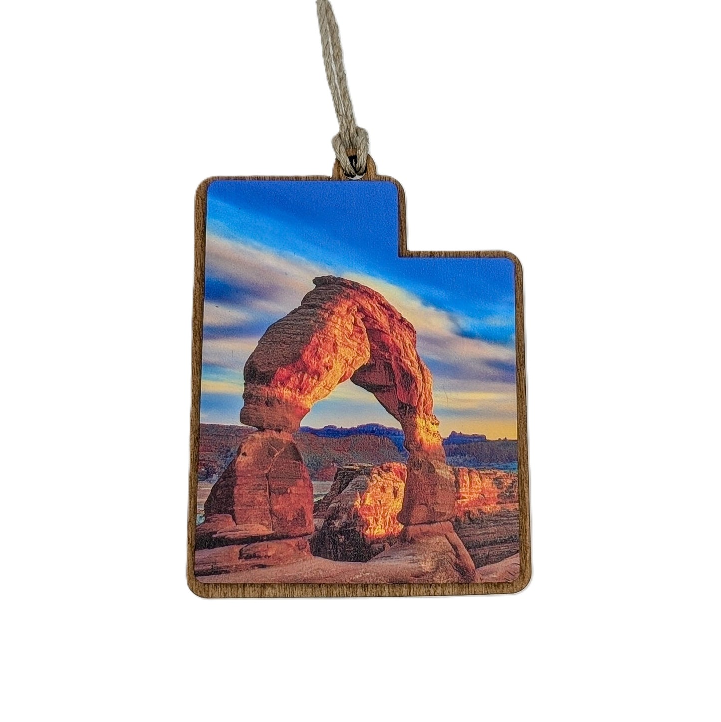 Utah Arch Wooden Christmas Ornament