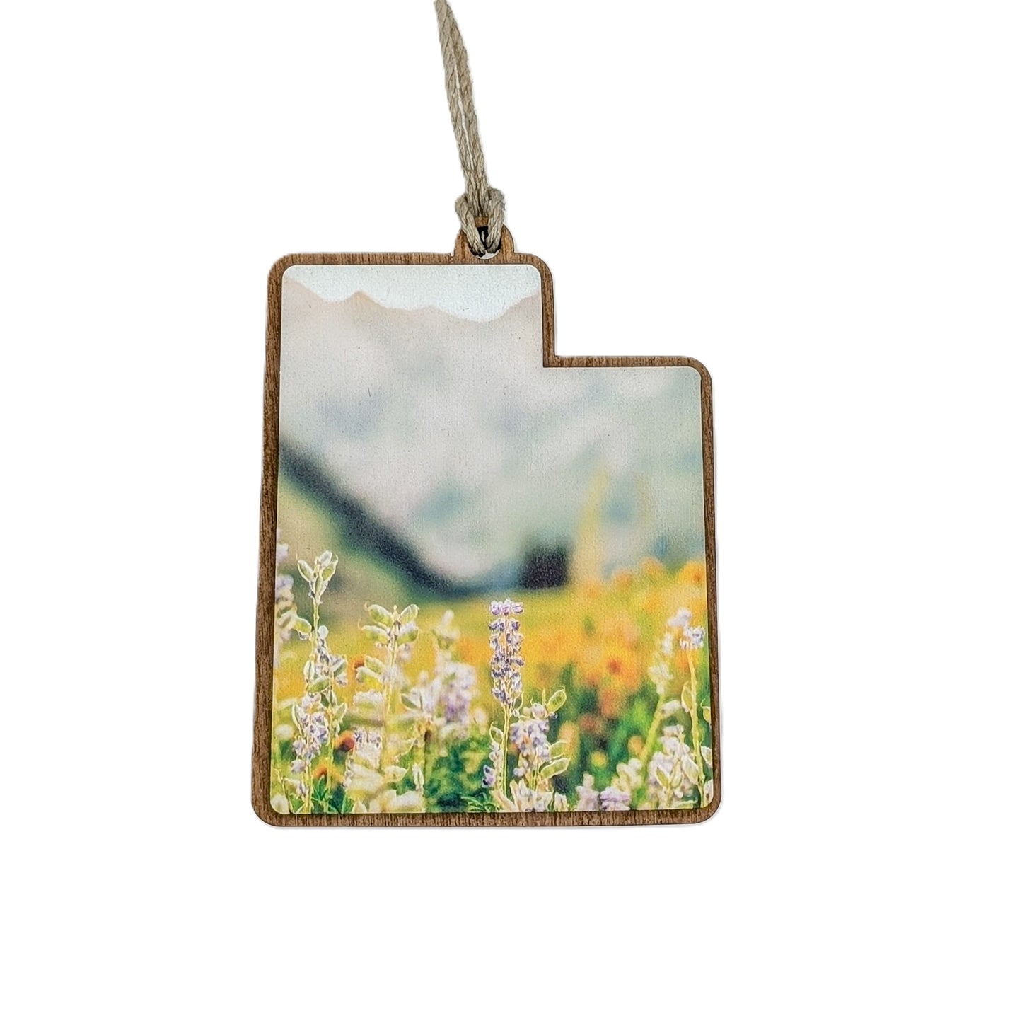 Utah Alpine Meadow Wooden Christmas Ornament