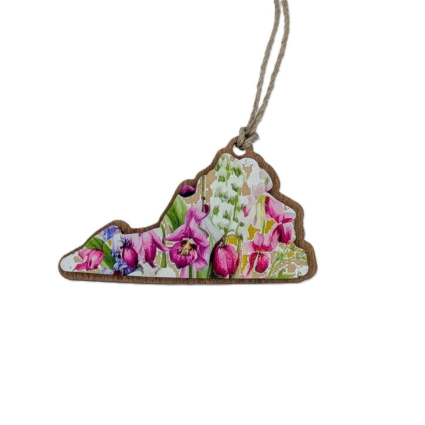 Virginia Wildflower Wooden Christmas Ornament