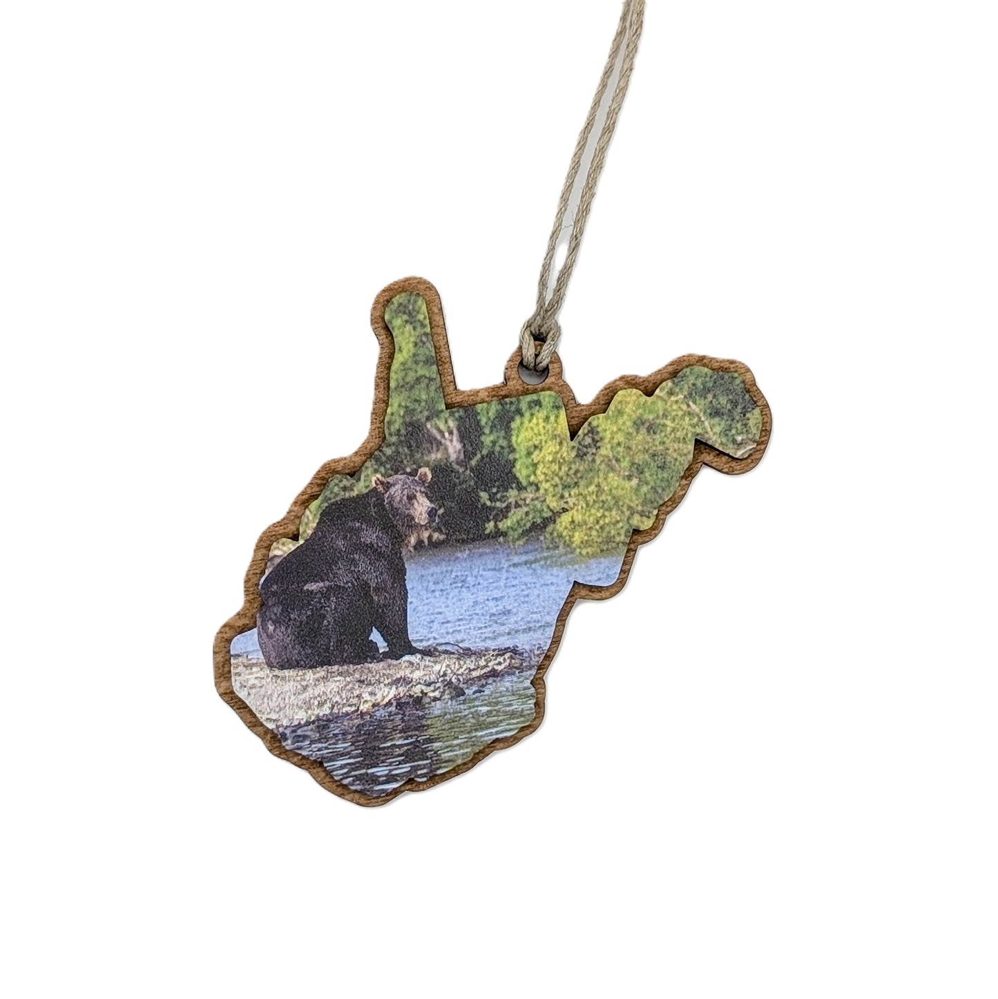 West Virginia Wildflower Wooden Christmas Ornament