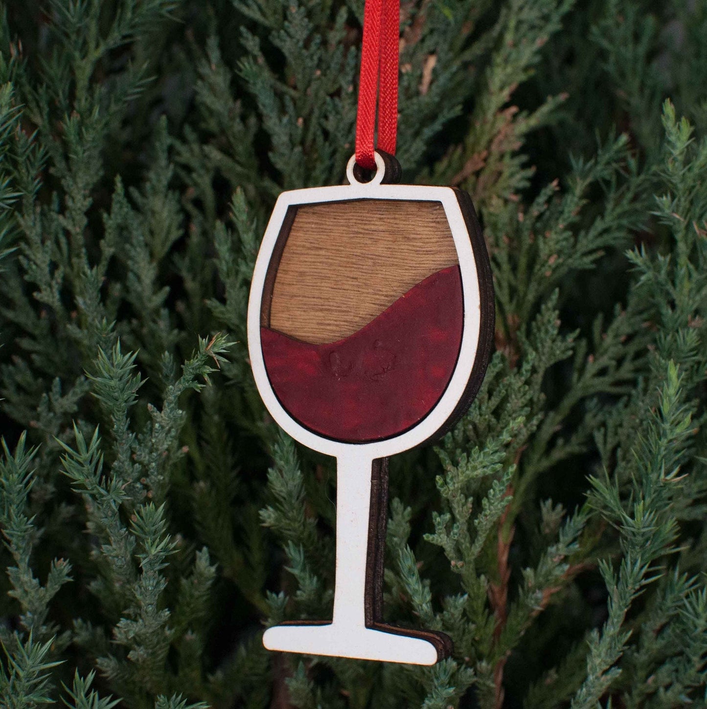 Wine Glass Christmas Ornament