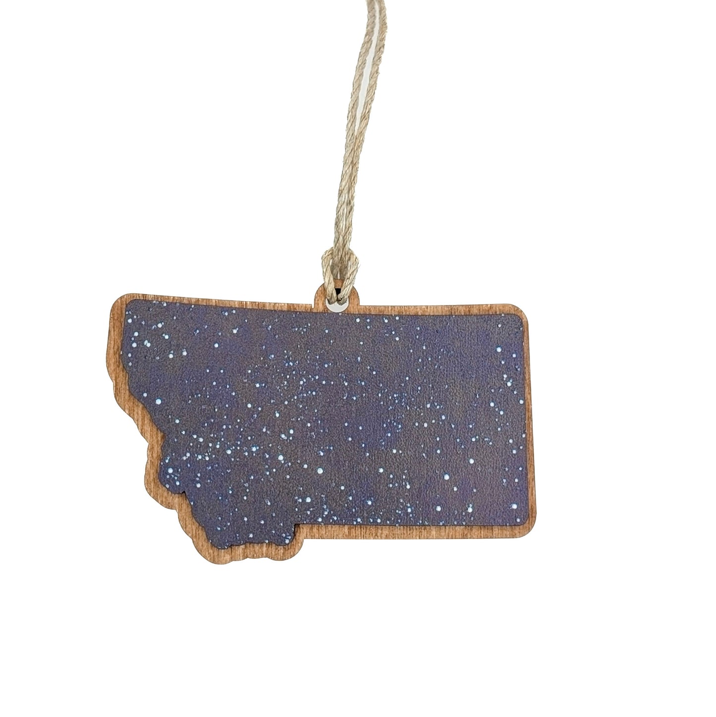 Montana Night Sky Wooden Christmas Ornament