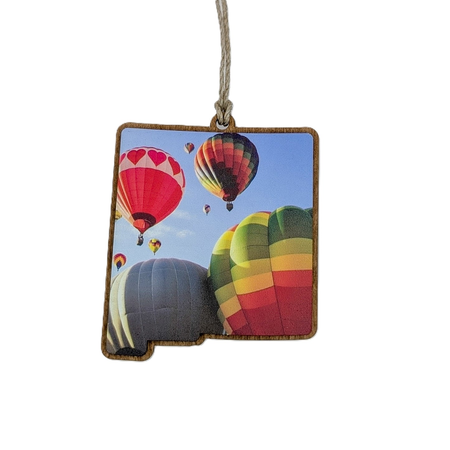 New Mexico Balloon Fiesta Wooden Christmas Ornament