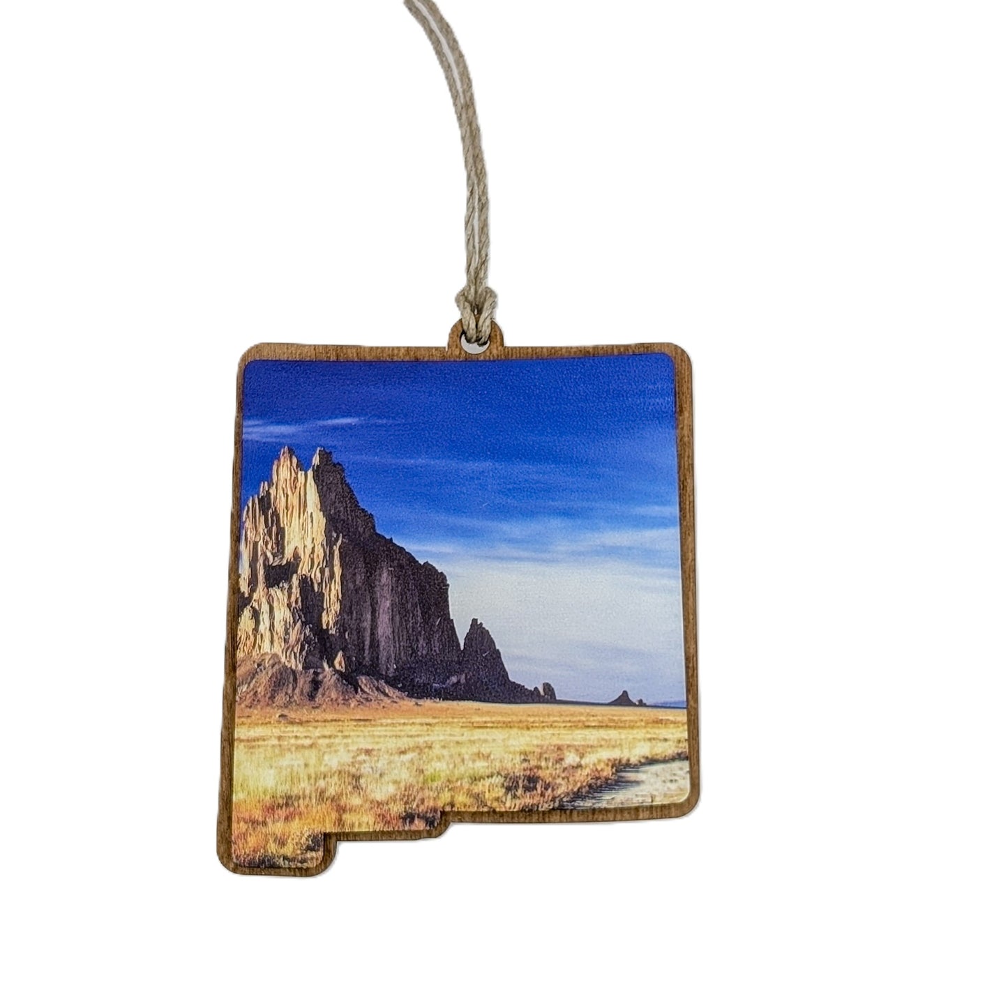 New Mexico Monument Valley Wooden Christmas Ornament