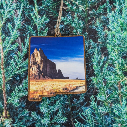New Mexico Monument Valley Wooden Christmas Ornament