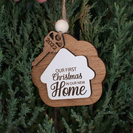 2024 First Christmas in Our New Home Christmas Ornament, Agent Closing Gift For Seller, New Home Gift , Cute House Ornament