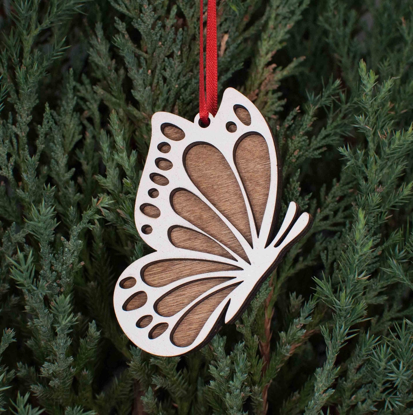 Butterfly Flying Christmas Ornament