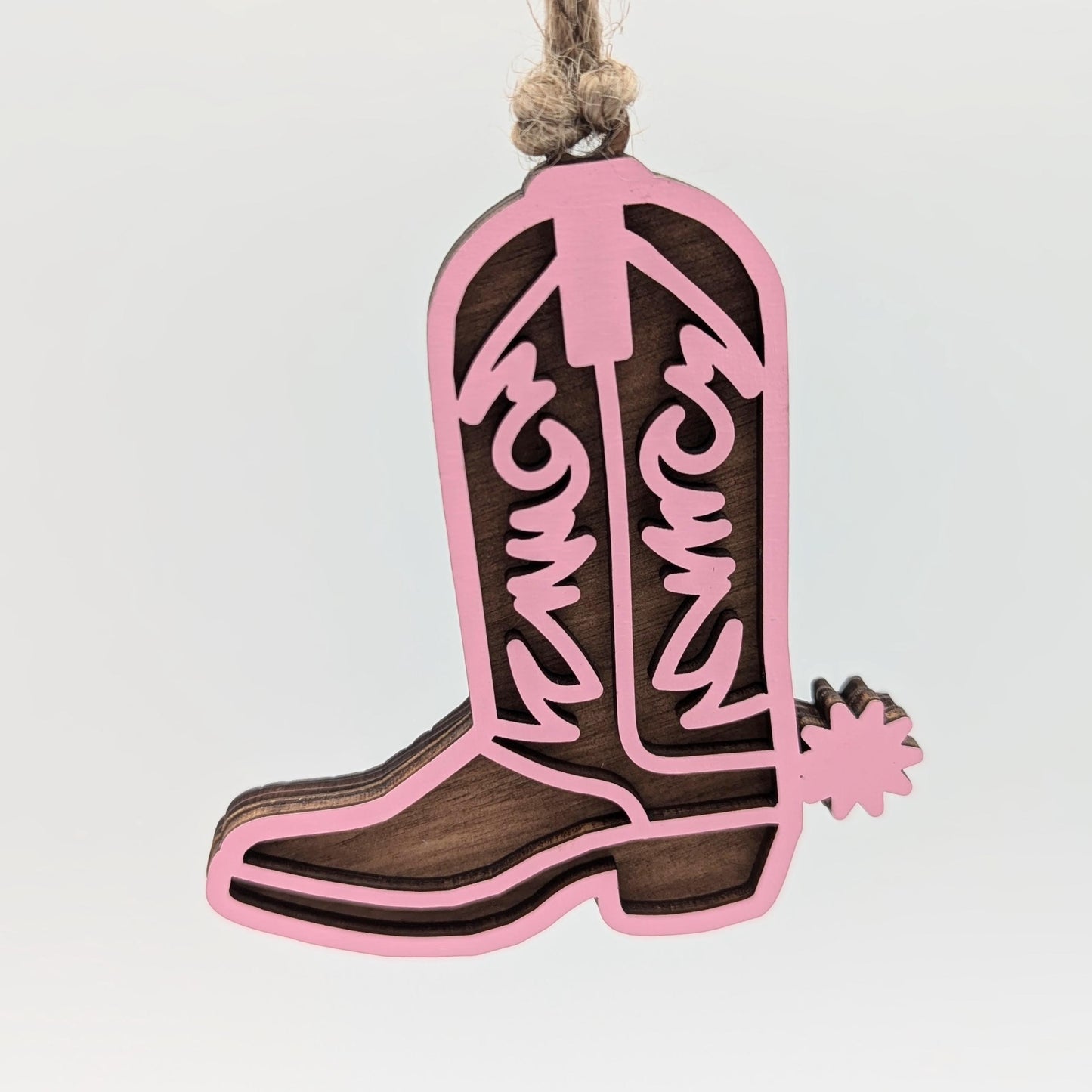 Colorful Cowboy Boot Christmas Ornament