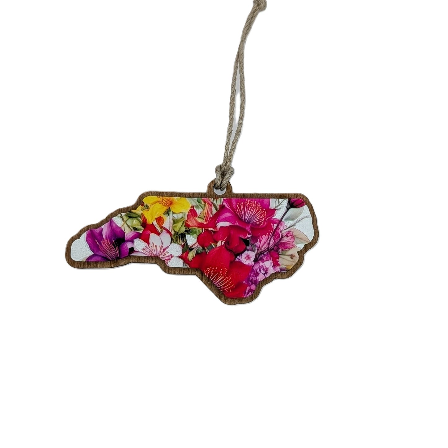 North Carolina Wildflower Wooden Christmas Ornament