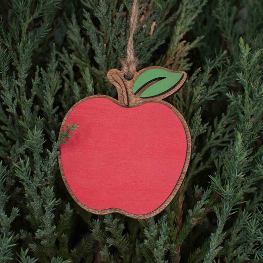 Apple Christmas Ornament, Personalized Apple for Teacher