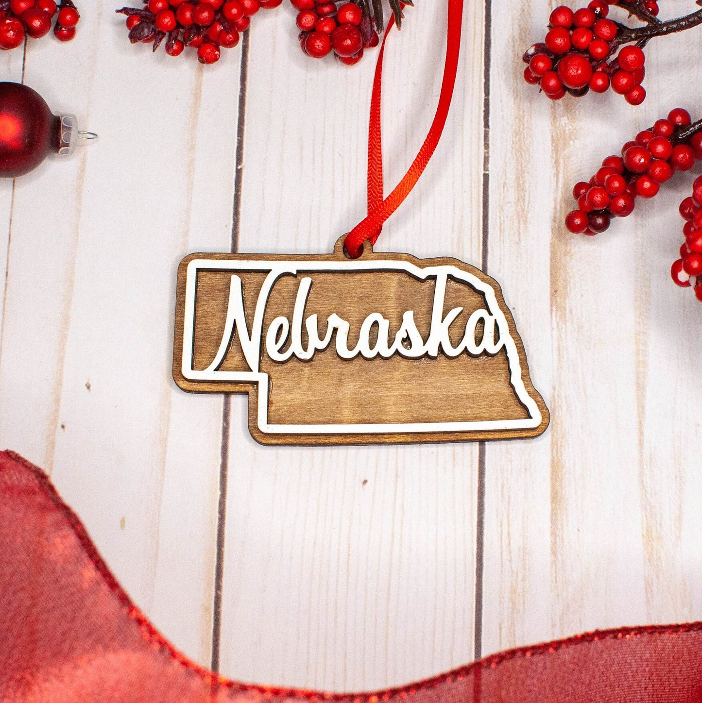 Nebraska Christmas Ornament