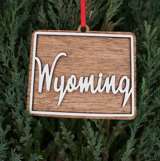 Wyoming Christmas Ornament