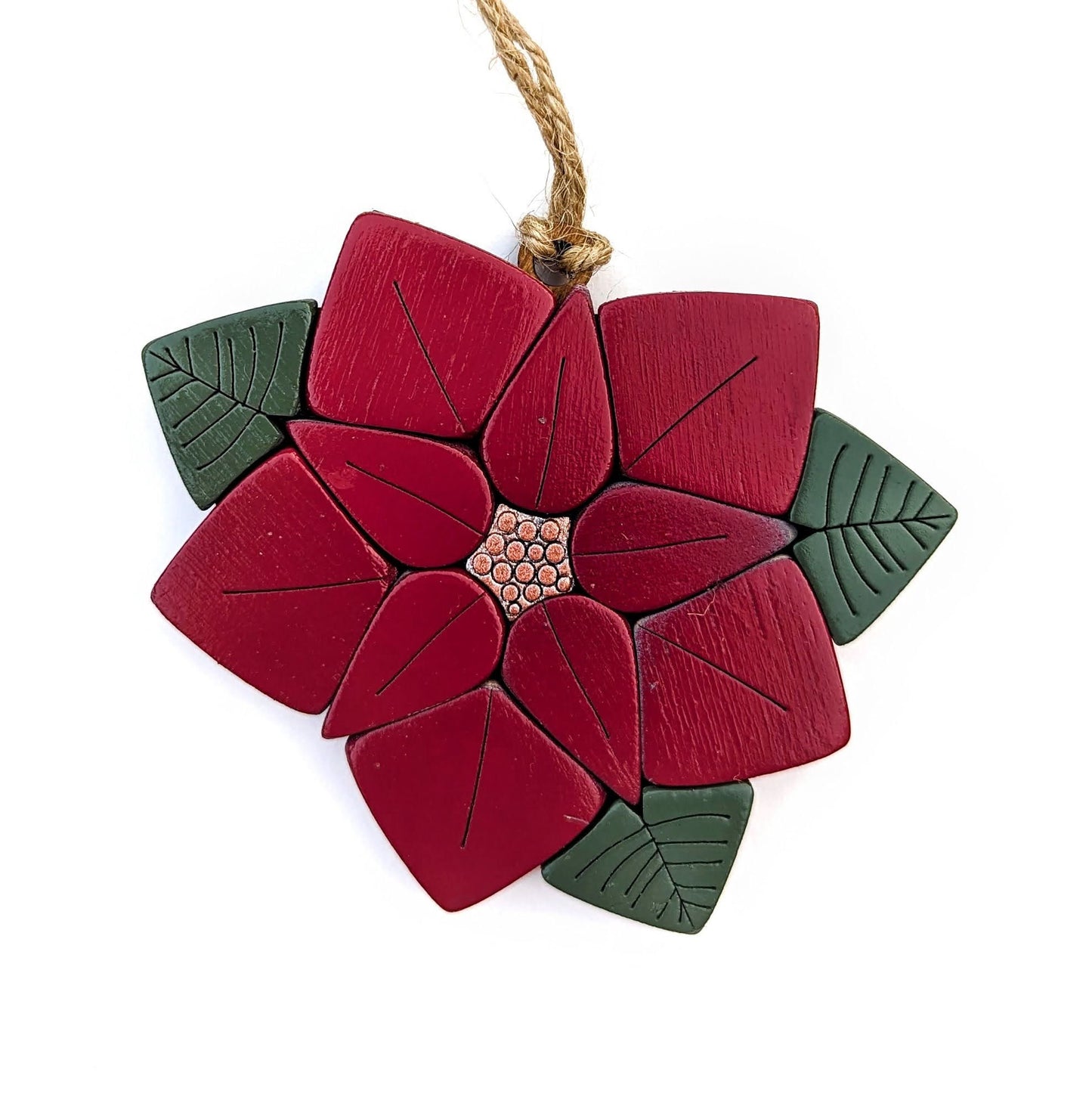 Poinsettia Christmas Ornament