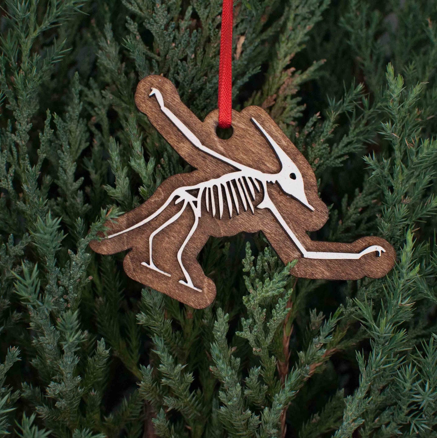 Dinosaur Bones Christmas Ornament, triceratops, pterodactyl, stegosaurus, brachiosaurus, ankylosaurus, tyrannosaurus rex