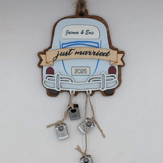 Just Married Christmas ornament