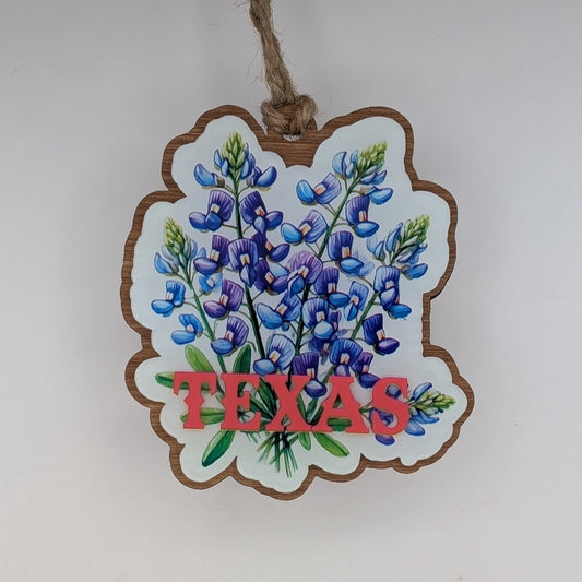 Texas Bluebonnet Christmas Ornament