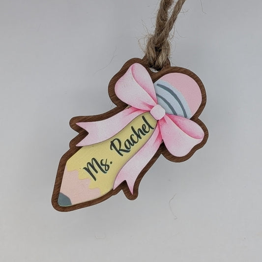 Bow Pencil Christmas Ornament
