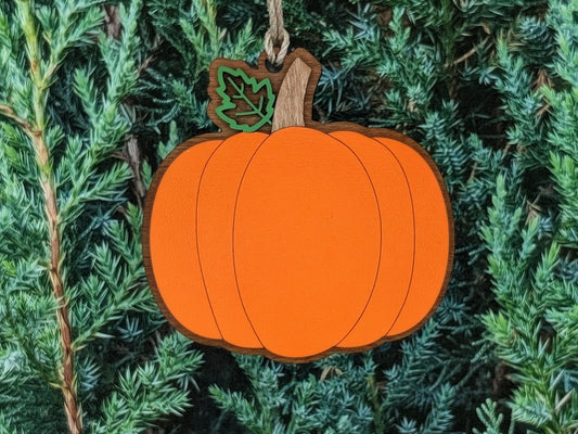 Pumpkin Wooden Christmas Ornament
