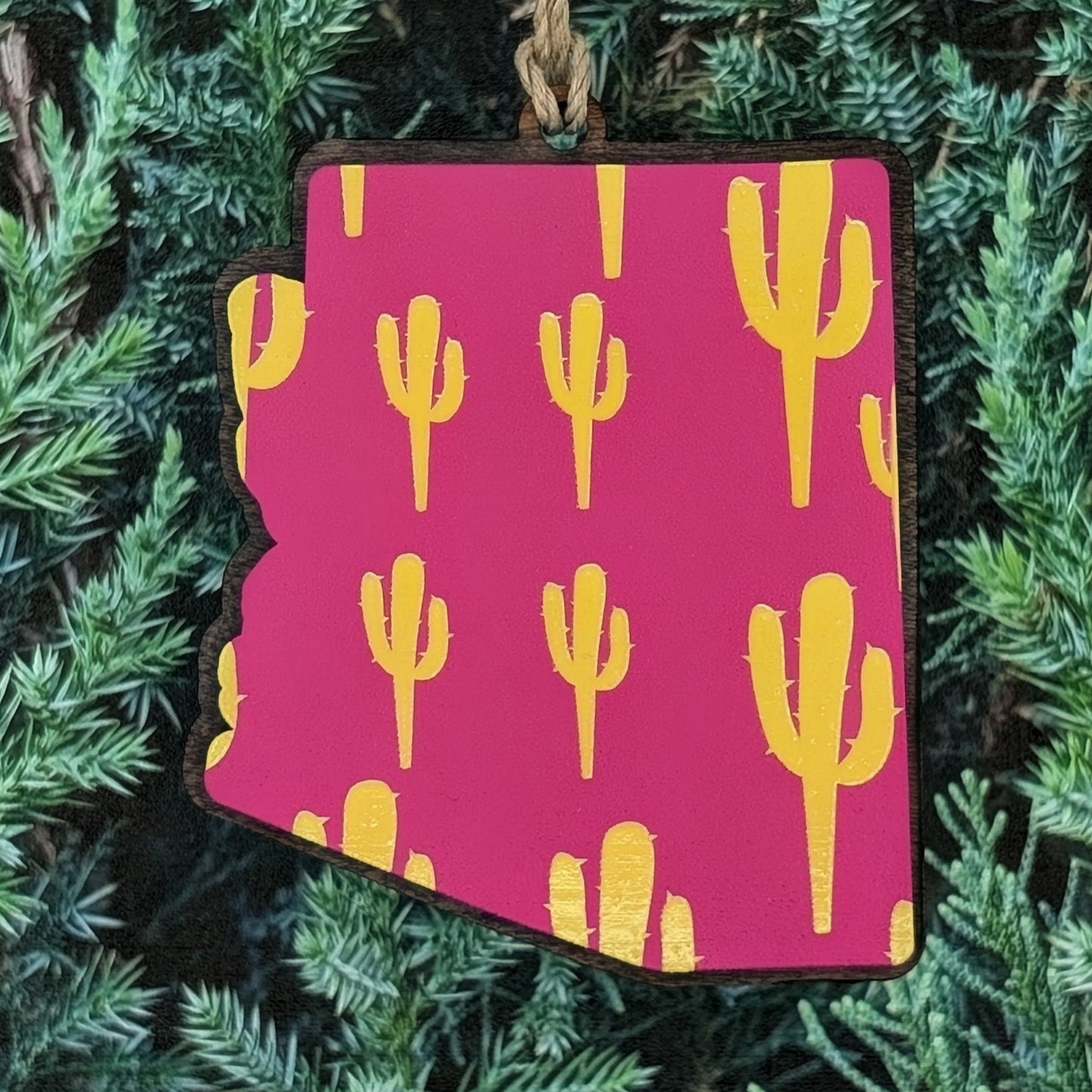 Arizona Pink Cactus Ornament
