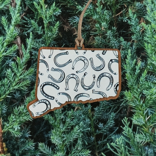Connecticut Horseshoe Ornament