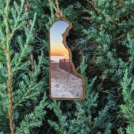 Delaware Beach Sunset Ornament