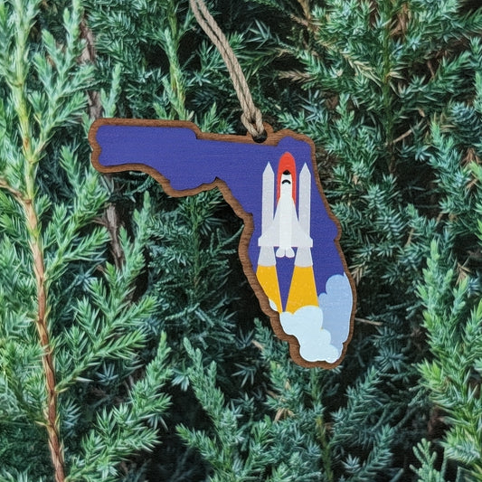 Florida Space Wooden Christmas Ornament